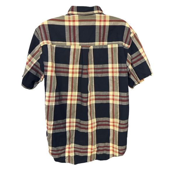 Chaps Ralph Lauren Black and Red Check Short Sleeve Cotton Button Down Size L - Picture 3 of 7